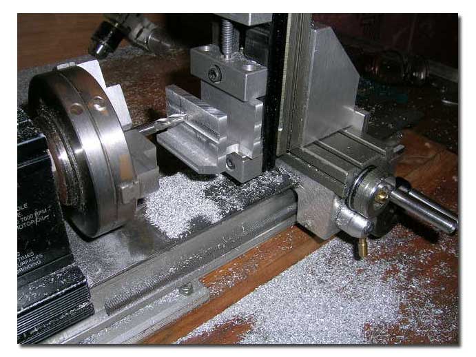 Milling the bracket sides to desired profile. Milling the bracket sides to desired profile.